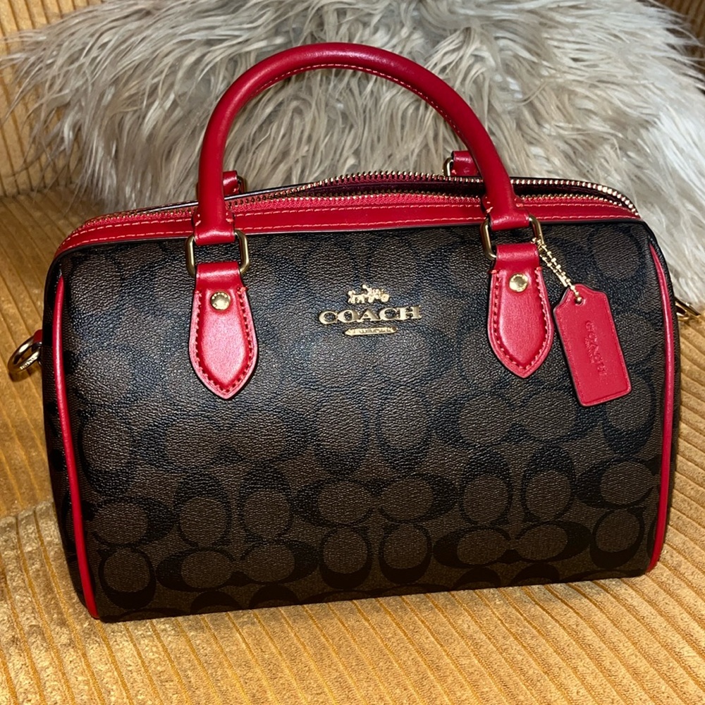 Coach Rowan satchel signature canvas NEW